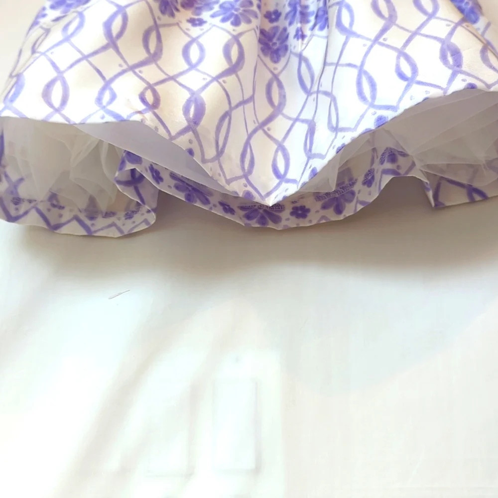 Gymboree | Baby Girl Lavender Floral Lattice Dress – Special Occasion Style